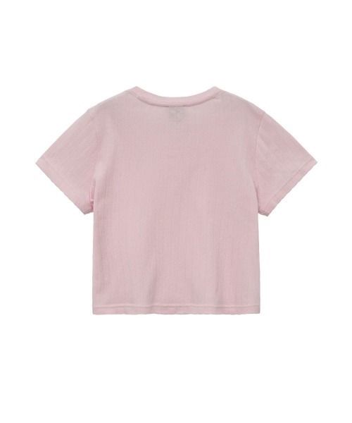 MARITHE + FRANCOIS GIRBAUD(マリテフランソワジルボー)の「W CIRCLE LOGO POINTEL KNIT TEE(Tシャツ/カットソー・レディース・ピンク系/White・SMALL/MEDIUM)」の7枚目の写真