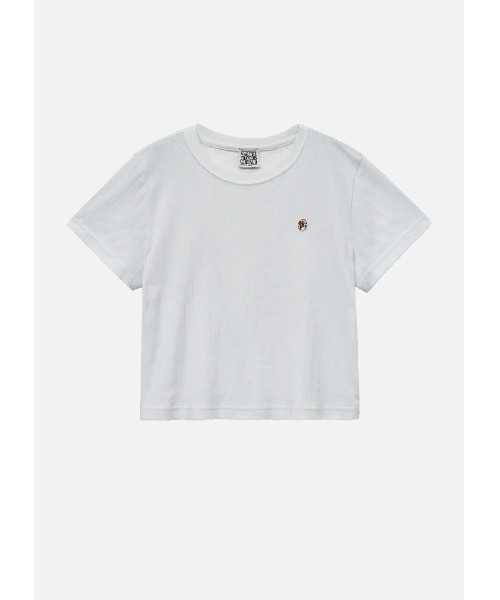MARITHE + FRANCOIS GIRBAUD(マリテフランソワジルボー)の「W CIRCLE LOGO POINTEL KNIT TEE(Tシャツ/カットソー・レディース・ピンク系/White・SMALL/MEDIUM)」の10枚目の写真