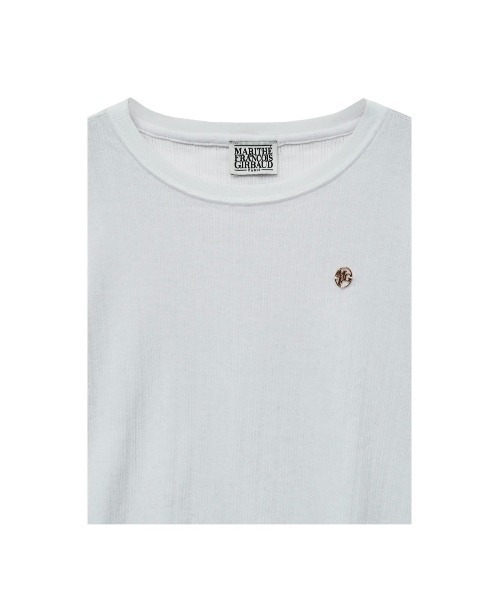 MARITHE + FRANCOIS GIRBAUD(マリテフランソワジルボー)の「W CIRCLE LOGO POINTEL KNIT TEE(Tシャツ/カットソー・レディース・ピンク系/White・SMALL/MEDIUM)」の12枚目の写真
