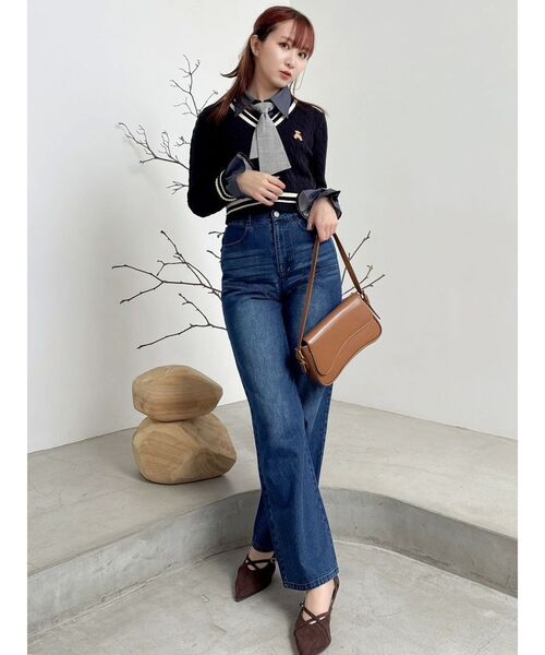 POLO BCS コラボ】シャツドッキングケーブルニットトップス