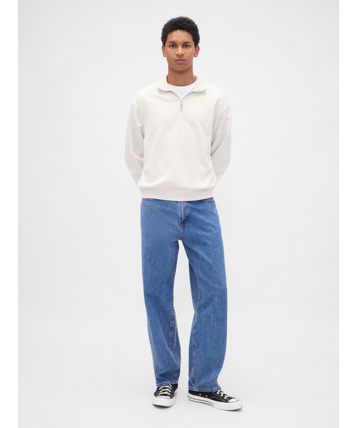 OLD GAP ハーフジップ　スウェット 00's GAP half zip sweater GAPの襟付きハーフジップスウェット
