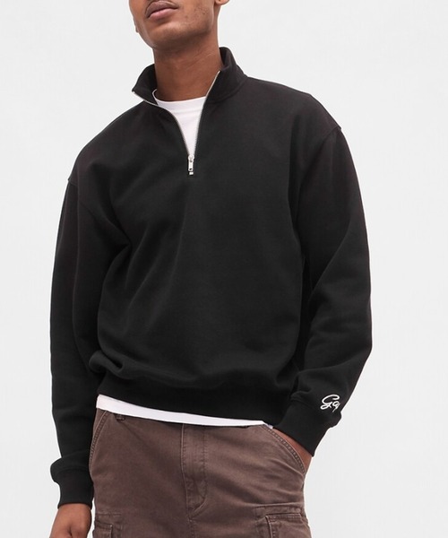 ヴィンテージソフト オーバーサイズ ハーフジップ プルオーバー