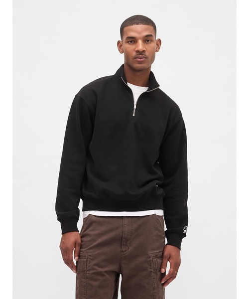 ヴィンテージソフト オーバーサイズ ハーフジップ プルオーバー