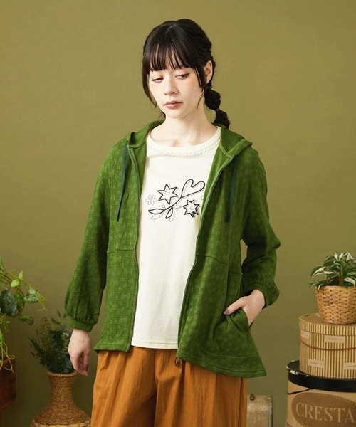 セール】Nube ジャカードジップパーカー（パーカー）｜Jocomomola