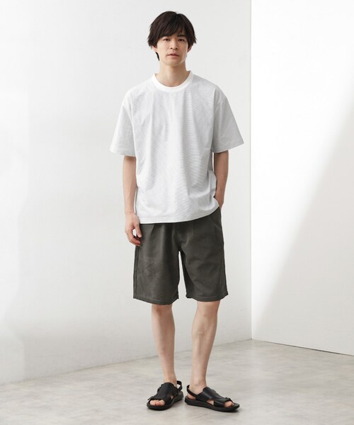 THE SHOP TK (ザ ショップ ティーケー )の「2タックワイドショートパンツ(その他パンツ・メンズ・ベージュ/チャコールグレー・02/03/04)」の5枚目の写真