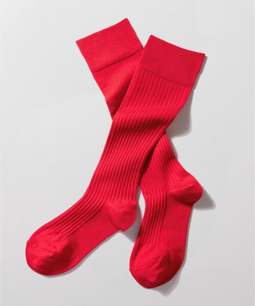 RODE SKO（ロデスコ）の「『着圧』MAEE　コンプレッションリブソックス（ソックス/靴下・レディース・ブラウン/ブラック/グレー系その他/レッド/オフホワイト・MEDIUM）」の5枚目の写真