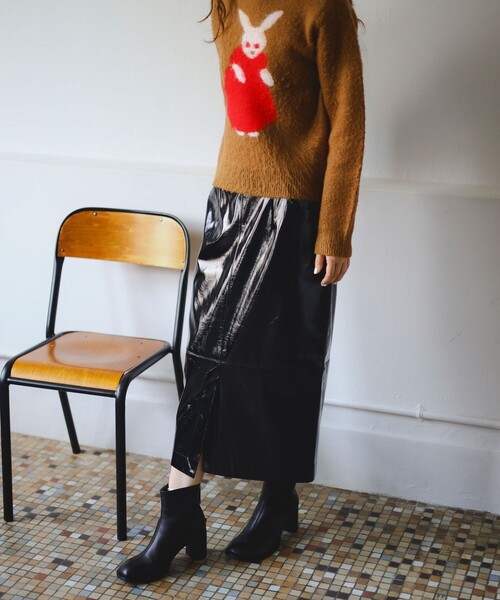 B:MING by BEAMS（ビーミングバイビームス）の「ambiance / SHINY TIGHT SKIRT（スカート・レディース・ブラウン系その他3/ブラック・SMALL/MEDIUM）」の7枚目の写真