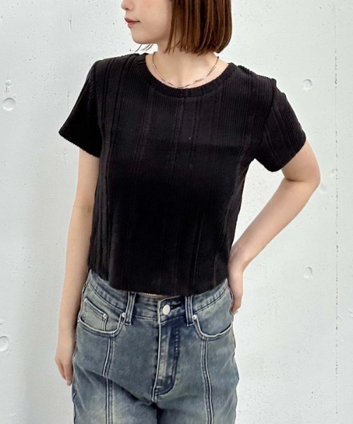 archives（アルシーヴ）の「ネーム起毛テレコＴｅｅ（Tシャツ/カットソー・レディース・グレー/ブラック/ベージュ・MEDIUM）」の2枚目の写真