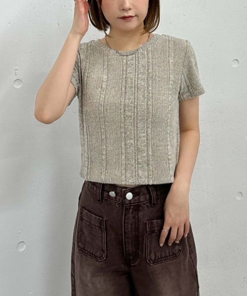 archives（アルシーヴ）の「ネーム起毛テレコＴｅｅ（Tシャツ/カットソー・レディース・グレー/ブラック/ベージュ・MEDIUM）」の18枚目の写真