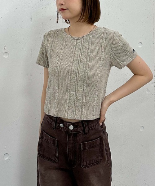 archives（アルシーヴ）の「ネーム起毛テレコＴｅｅ（Tシャツ/カットソー・レディース・グレー/ブラック/ベージュ・MEDIUM）」の20枚目の写真