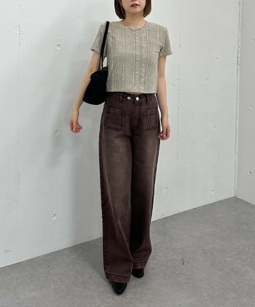 archives（アルシーヴ）の「ネーム起毛テレコＴｅｅ（Tシャツ/カットソー・レディース・グレー/ブラック/ベージュ・MEDIUM）」の22枚目の写真