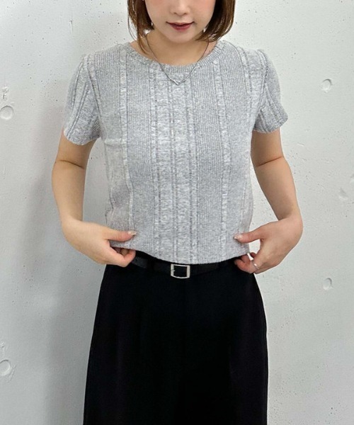 archives（アルシーヴ）の「ネーム起毛テレコＴｅｅ（Tシャツ/カットソー・レディース・グレー/ブラック/ベージュ・MEDIUM）」の5枚目の写真