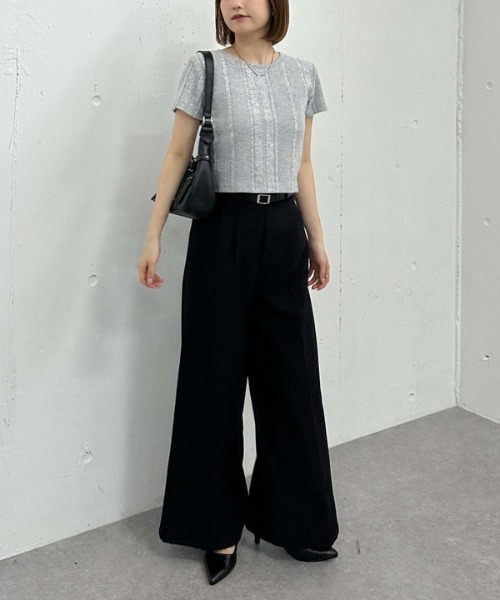 archives（アルシーヴ）の「ネーム起毛テレコＴｅｅ（Tシャツ/カットソー・レディース・グレー/ブラック/ベージュ・MEDIUM）」の10枚目の写真