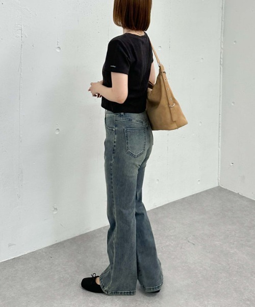 archives（アルシーヴ）の「ネーム起毛テレコＴｅｅ（Tシャツ/カットソー・レディース・グレー/ブラック/ベージュ・MEDIUM）」の17枚目の写真