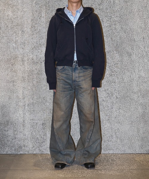 NVRFRGT(ネヴァーフォーゲット)の「PANELLED ZIP UP HOODIE(パーカー・メンズ・ダークブラウン/ダークネイビー/ブラック・1/2)」の21枚目の写真