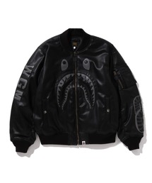 A BATHING APE(AxCVOGCv)SHARK  BOMBER JACKET(~^[WPbg)