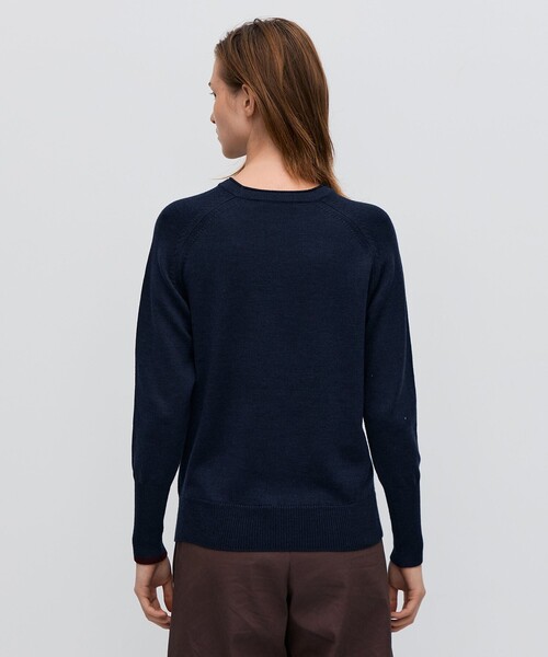 BACCA（バッカ）の「【一部WEB限定】エクストラファインメリノウール クルーネックプルオーバー（ニット/セーター・レディース・ネイビー/チャコールグレー/キャメル・S）」の15枚目の写真