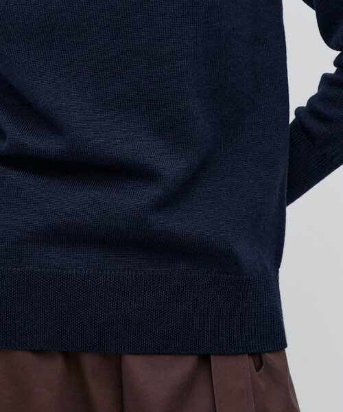 BACCA（バッカ）の「【一部WEB限定】エクストラファインメリノウール クルーネックプルオーバー（ニット/セーター・レディース・ネイビー/チャコールグレー/キャメル・S）」の8枚目の写真