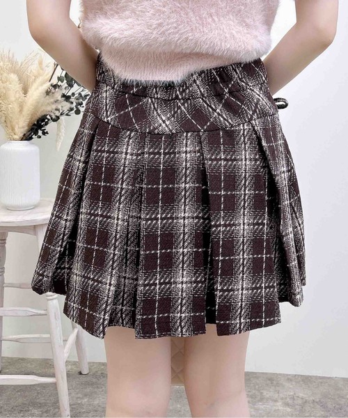 INGNI(イング)の「チェック柄ボックスプリーツリボンスカパン(スカート・レディース・ブラック系/ブラウン系その他2・FREE)」の4枚目の写真