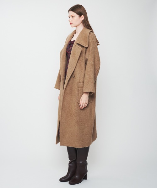 DEICY（デイシー）の「モヘヤシャギーステンカラーコート（ステンカラーコート・レディース・ベビーピンク/モカ・FREE）」の4枚目の写真