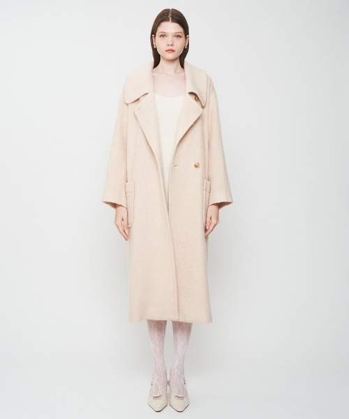 DEICY（デイシー）の「モヘヤシャギーステンカラーコート（ステンカラーコート・レディース・ベビーピンク/モカ・FREE）」の6枚目の写真