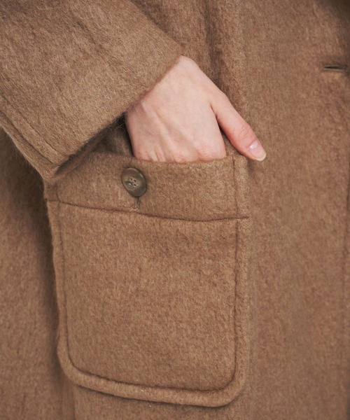 DEICY（デイシー）の「モヘヤシャギーステンカラーコート（ステンカラーコート・レディース・ベビーピンク/モカ・FREE）」の15枚目の写真