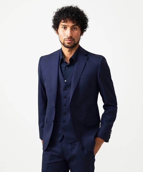 MICHEL KLEIN HOMME (ミッシェルクランオム)の「【セットアップ】テーラードジャケット(テーラードジャケット・メンズ・ネイビー・MEDIUM/LARGE/X-LARGE)」の2枚目の写真