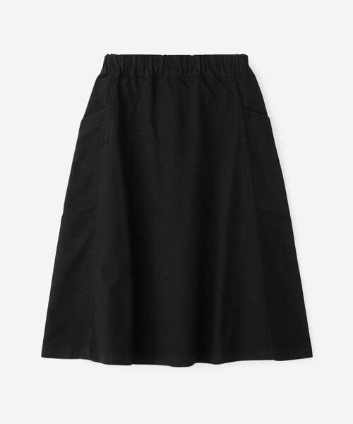 ORCIVAL（オーシバル）の「ORCIVAL | コットンカツラギ イージースカート WOMEN（スカート・レディース・ブラック/オフホワイト・1）」の2枚目の写真