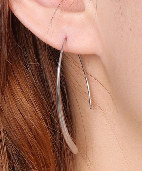 yu-ka(ユーカ)の「YU-KA:アメリカンフックピアス American hook pierce(ピアス(両耳用)・レディース・シルバー/ピンクゴールド/ゴールド・FREE)」の2枚目の写真