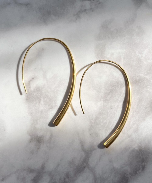 yu-ka(ユーカ)の「YU-KA:アメリカンフックピアス American hook pierce(ピアス(両耳用)・レディース・シルバー/ピンクゴールド/ゴールド・FREE)」の7枚目の写真