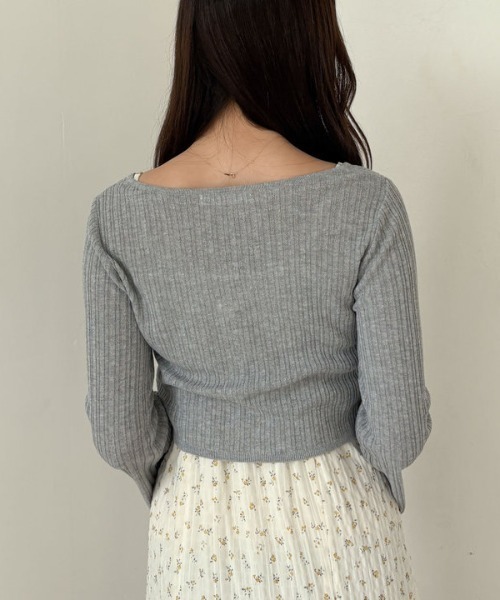 archives（アルシーヴ）の「シアーリブニットカーディガン×花柄キャミワンピースＳＥＴ（ワンピース・レディース・アイボリー/ブラック・MEDIUM）」の11枚目の写真