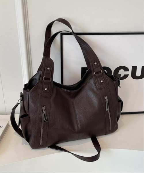 Burner(バーナー)の「【OKUOKU 0909】2WAY 大容量フェイクレザー トートバッグ oku-bag-13-40【RBTS】(トートバッグ・レディース・ブラック/ブラウン/ダークブラウン・FREE)」の10枚目の写真