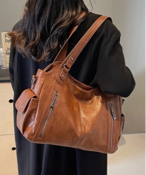 Burner(バーナー)の「【OKUOKU 0909】2WAY 大容量フェイクレザー トートバッグ oku-bag-13-40【RBTS】(トートバッグ・レディース・ブラック/ブラウン/ダークブラウン・FREE)」の11枚目の写真