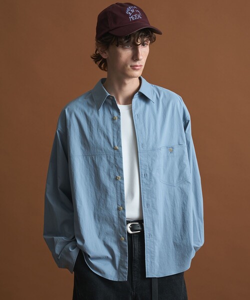 PUBLIC TOKYO(パブリックトウキョウ)の「ドライストレッチリラックスシャツ(シャツ/ブラウス・メンズ・ネイビー/サックスブルー・1/2)」の18枚目の写真