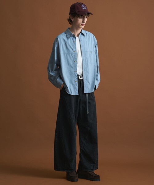 PUBLIC TOKYO(パブリックトウキョウ)の「ドライストレッチリラックスシャツ(シャツ/ブラウス・メンズ・ネイビー/サックスブルー・1/2)」の13枚目の写真