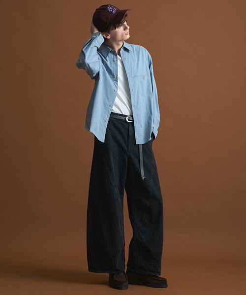 PUBLIC TOKYO(パブリックトウキョウ)の「ドライストレッチリラックスシャツ(シャツ/ブラウス・メンズ・ネイビー/サックスブルー・1/2)」の12枚目の写真