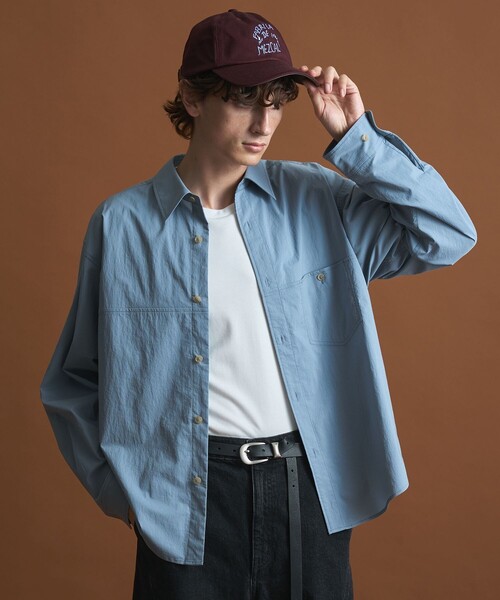 PUBLIC TOKYO(パブリックトウキョウ)の「ドライストレッチリラックスシャツ(シャツ/ブラウス・メンズ・ネイビー/サックスブルー・1/2)」の17枚目の写真