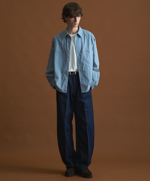 PUBLIC TOKYO(パブリックトウキョウ)の「ドライストレッチリラックスシャツ(シャツ/ブラウス・メンズ・ネイビー/サックスブルー・1/2)」の20枚目の写真