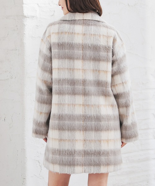 Honeys（ハニーズ）の「【抗菌防臭・静電気軽減】テーラードコート（チェスターコート・レディース・ヘザーチャコール/杢グレー/ホワイト系その他/アイボリー・S/M/LL/L）」の5枚目の写真