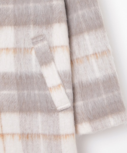 Honeys（ハニーズ）の「【抗菌防臭・静電気軽減】テーラードコート（チェスターコート・レディース・ヘザーチャコール/杢グレー/ホワイト系その他/アイボリー・S/M/LL/L）」の19枚目の写真