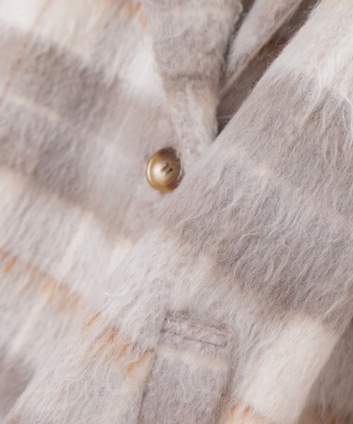 Honeys（ハニーズ）の「【抗菌防臭・静電気軽減】テーラードコート（チェスターコート・レディース・ヘザーチャコール/杢グレー/ホワイト系その他/アイボリー・S/M/LL/L）」の20枚目の写真