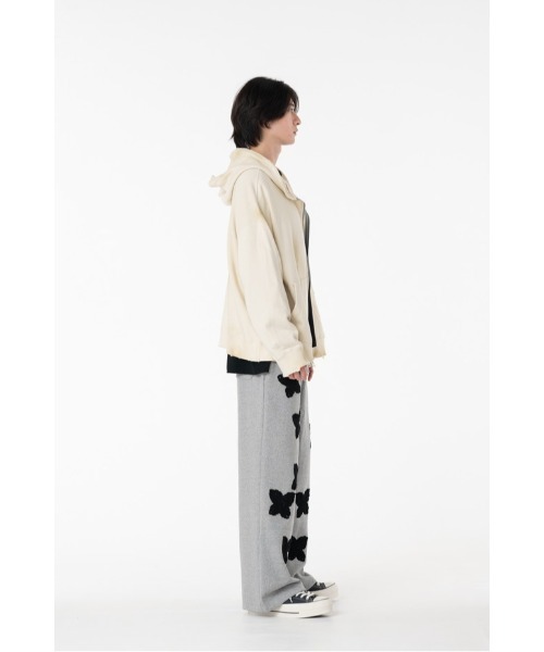 DISCOVERED（ディスカバード）の「DEVIL EAR DAMAGE HOODIE（パーカー・メンズ・ブラック/ベージュ・SMALL/LARGE）」の11枚目の写真