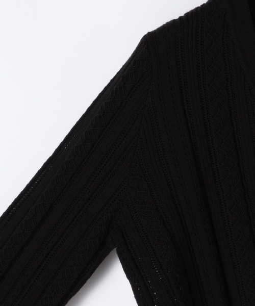 JEANASIS（ジーナシス）の「12GコンパクトアイレットショートVカーディガン/600236（カーディガン/ボレロ・レディース・グレー/ナチュラル/ブラック・FREE）」の11枚目の写真