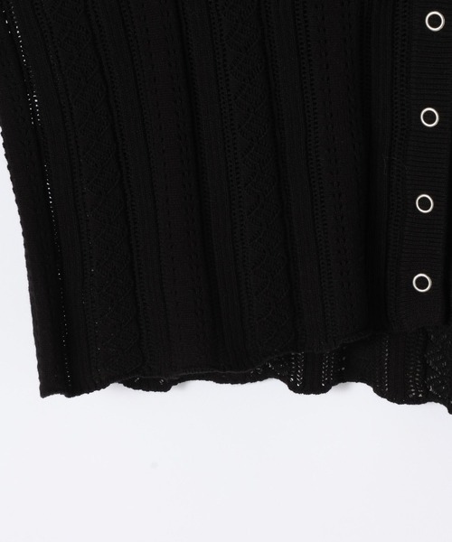 JEANASIS（ジーナシス）の「12GコンパクトアイレットショートVカーディガン/600236（カーディガン/ボレロ・レディース・グレー/ナチュラル/ブラック・FREE）」の13枚目の写真
