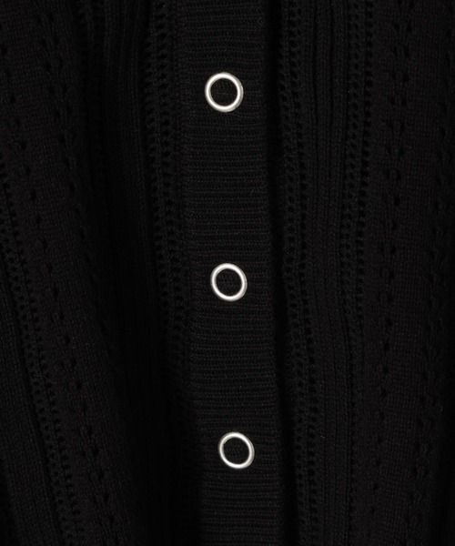JEANASIS（ジーナシス）の「12GコンパクトアイレットショートVカーディガン/600236（カーディガン/ボレロ・レディース・グレー/ナチュラル/ブラック・FREE）」の14枚目の写真