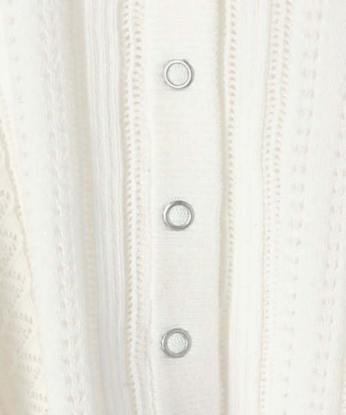 JEANASIS（ジーナシス）の「12GコンパクトアイレットショートVカーディガン/600236（カーディガン/ボレロ・レディース・グレー/ナチュラル/ブラック・FREE）」の16枚目の写真