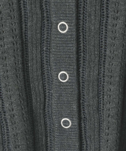 JEANASIS（ジーナシス）の「12GコンパクトアイレットショートVカーディガン/600236（カーディガン/ボレロ・レディース・グレー/ナチュラル/ブラック・FREE）」の17枚目の写真