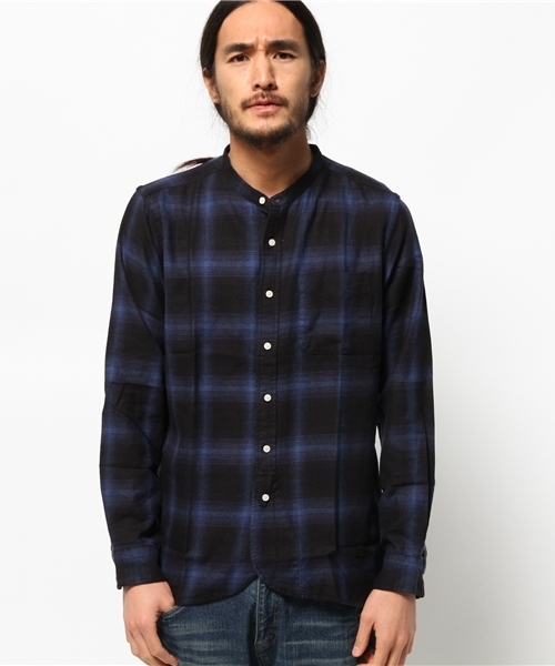 CIAOPANIC（チャオパニック）の「【Ciaopanic】　バンドカラービエラCHシャツLS（シャツ/ブラウス・メンズ・ダークグレー/ネイビー/オリーブ/その他10・SMALL/MEDIUM/LARGE）」の3枚目の写真