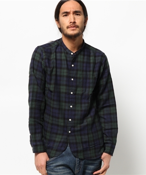 CIAOPANIC（チャオパニック）の「【Ciaopanic】　バンドカラービエラCHシャツLS（シャツ/ブラウス・メンズ・ダークグレー/ネイビー/オリーブ/その他10・SMALL/MEDIUM/LARGE）」の4枚目の写真