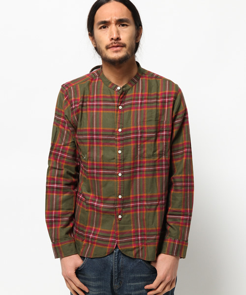 CIAOPANIC（チャオパニック）の「【Ciaopanic】　バンドカラービエラCHシャツLS（シャツ/ブラウス・メンズ・ダークグレー/ネイビー/オリーブ/その他10・SMALL/MEDIUM/LARGE）」の2枚目の写真